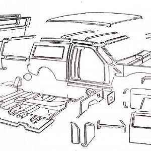 Drawing of Ford Explorer 2 door Concept