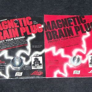Magnetic drain plugs from Lisle.