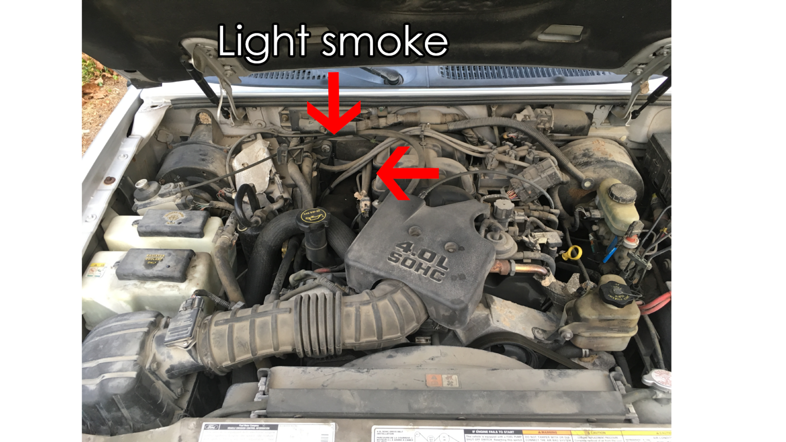 Light smoke coming from passengers side under the hood (pictures included)  | Ford Explorer - Ford Ranger Forums - Serious Explorations