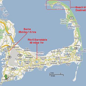 Cape cod Beach map