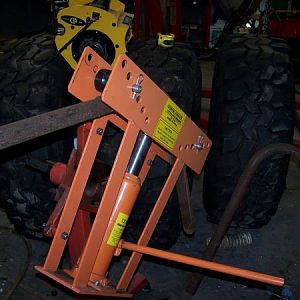 Harbor Freight Pipe Bender - in use