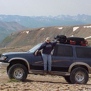Ashli at the top of Black Bear Pass