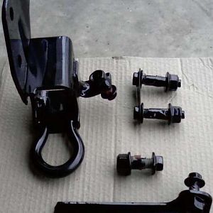 rare OEM rear tow hook powdercoated by Turdle - top view