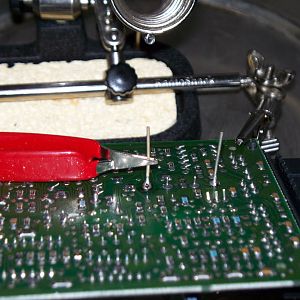 Use a clip on heat sink when soldering a thermal fuse.