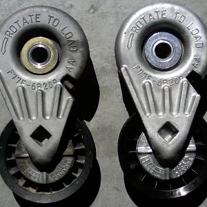Ford vs. Motorcraft serpentine belt tensioner front